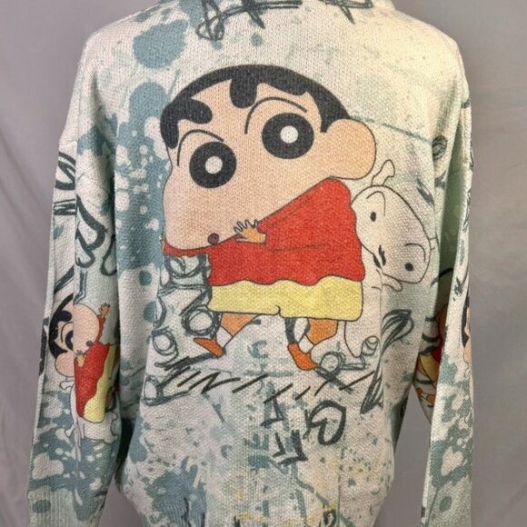 Crayon Shin Chan Sweater Anime Cartoon Japan All Over Print Medium - Picture 2 of 8